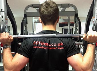Man using weights
